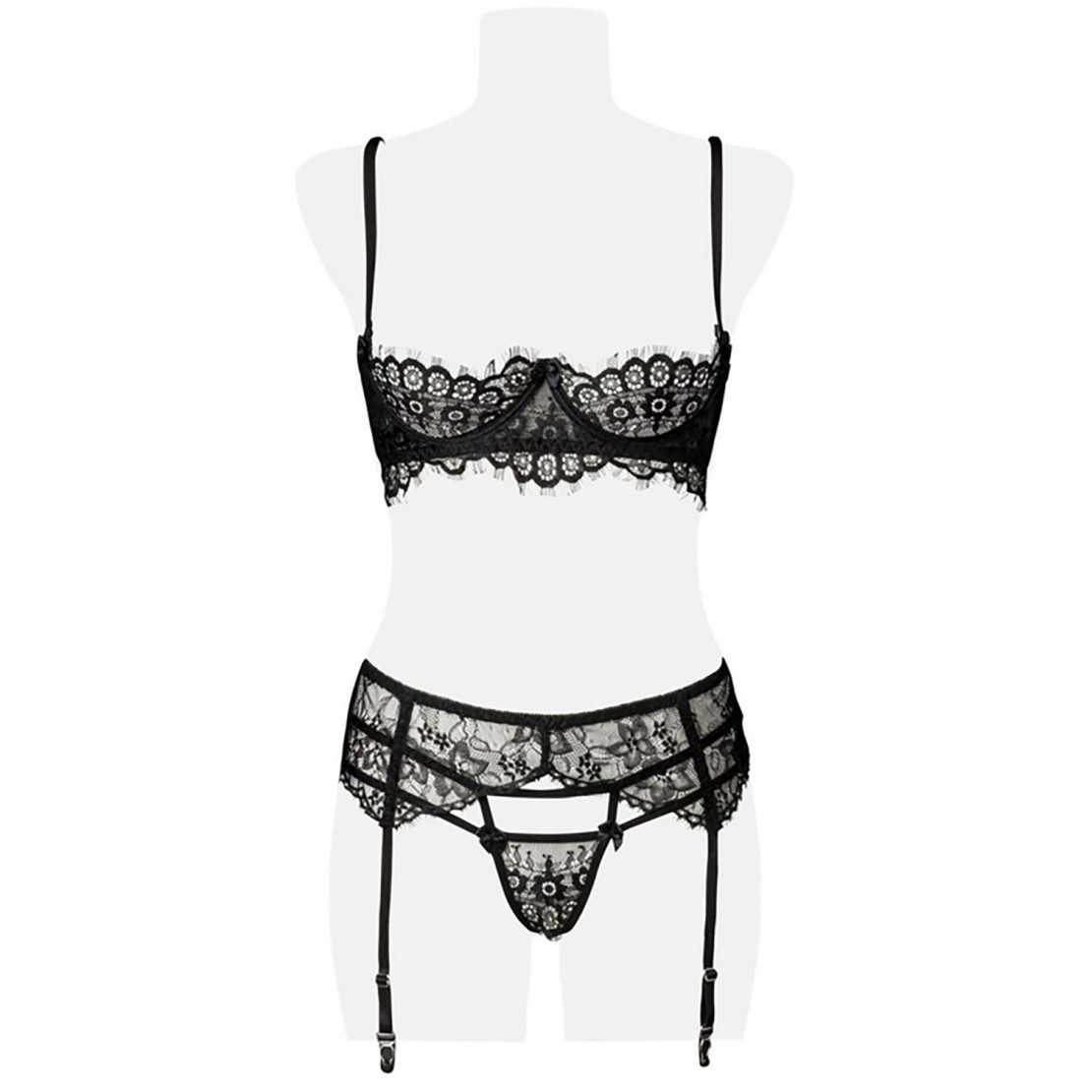SET 5 PEZZI COMPLETO INTIMO SEXY PER DONNA IN...