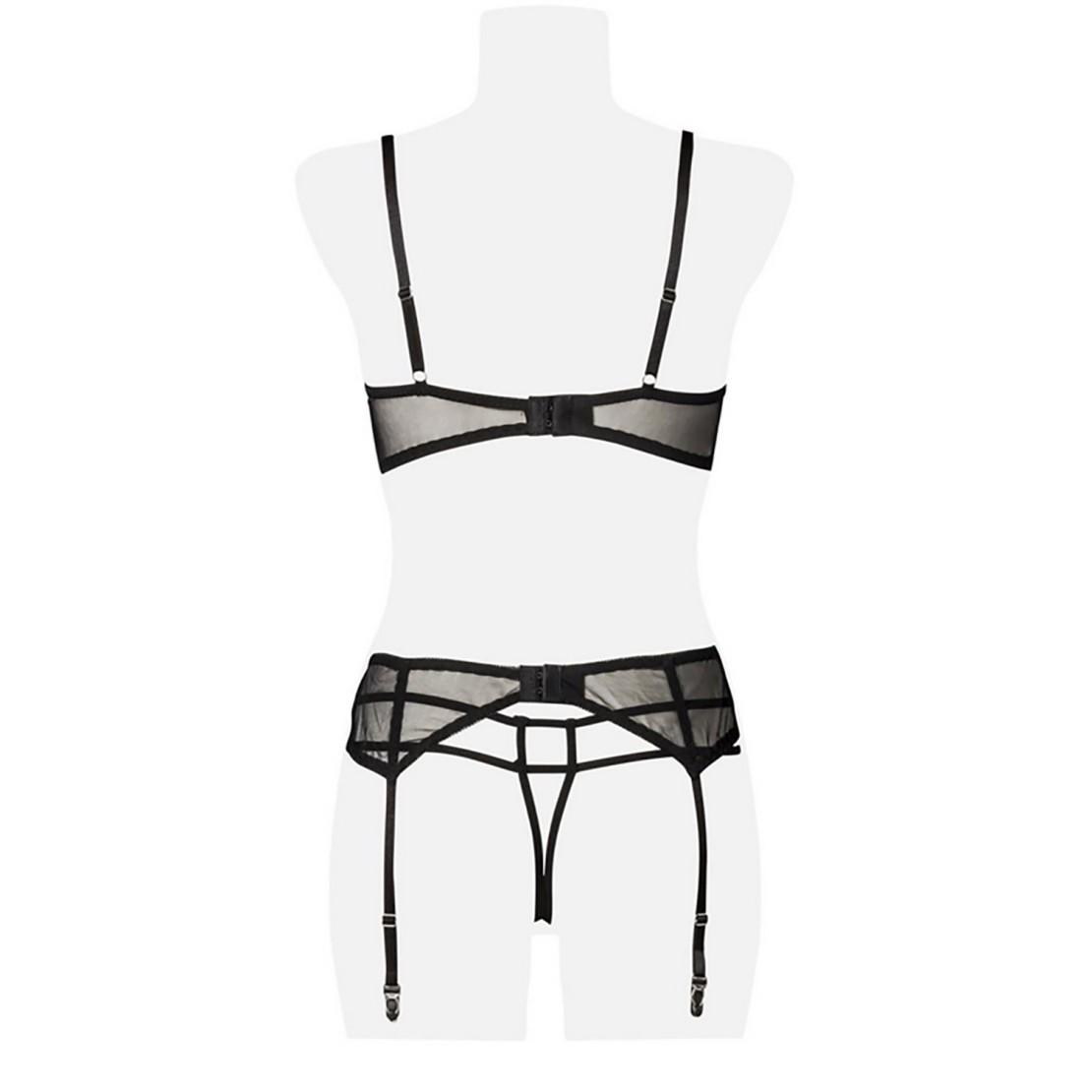 SET 5 PEZZI COMPLETO INTIMO SEXY PER DONNA IN...
