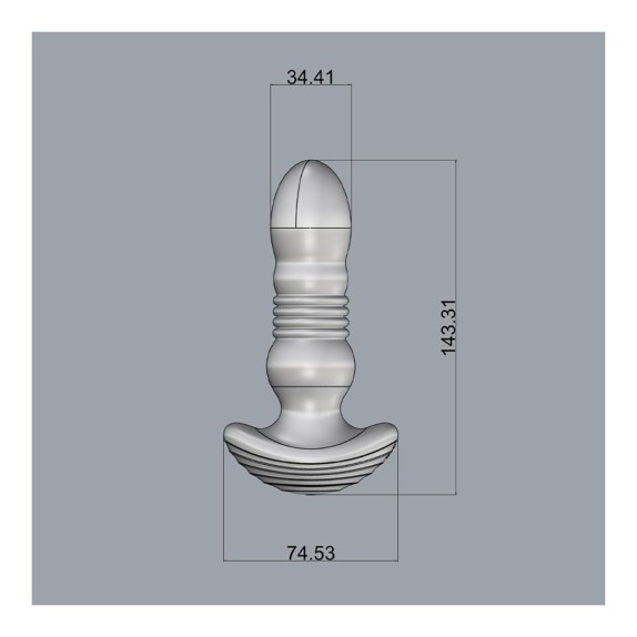 MASSAGGIATORE ANALE SEX TOY WIRELESS CON MOVIMENTO E VIBRAZIONE