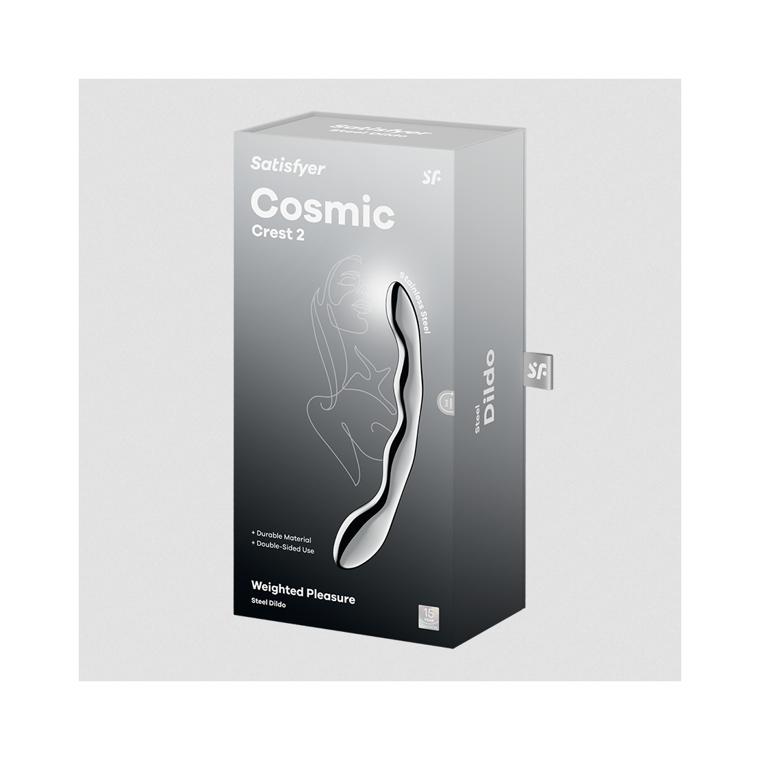 DILDO DOPPIO IN ACCIAIO INOX CON FORMA ONDULATA...