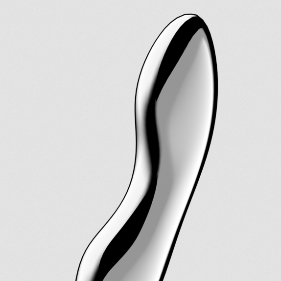 DILDO DOPPIO IN ACCIAIO INOX CON FORMA ONDULATA OTTIMO PER GIOCHI DI TEMPERATURA COSMIC CREST 2 SATISFYER