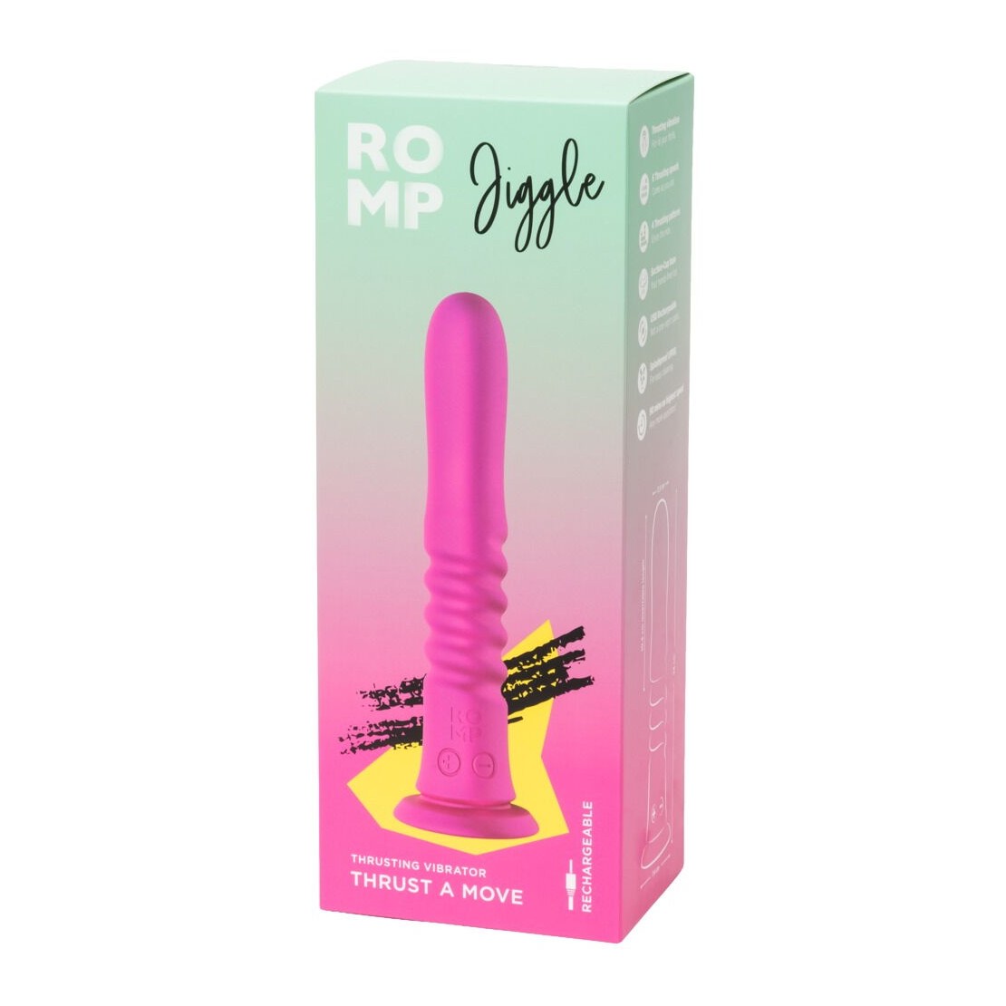 VIBRATORE JIGGLE CON MOVIMENTO A SPINTA E...