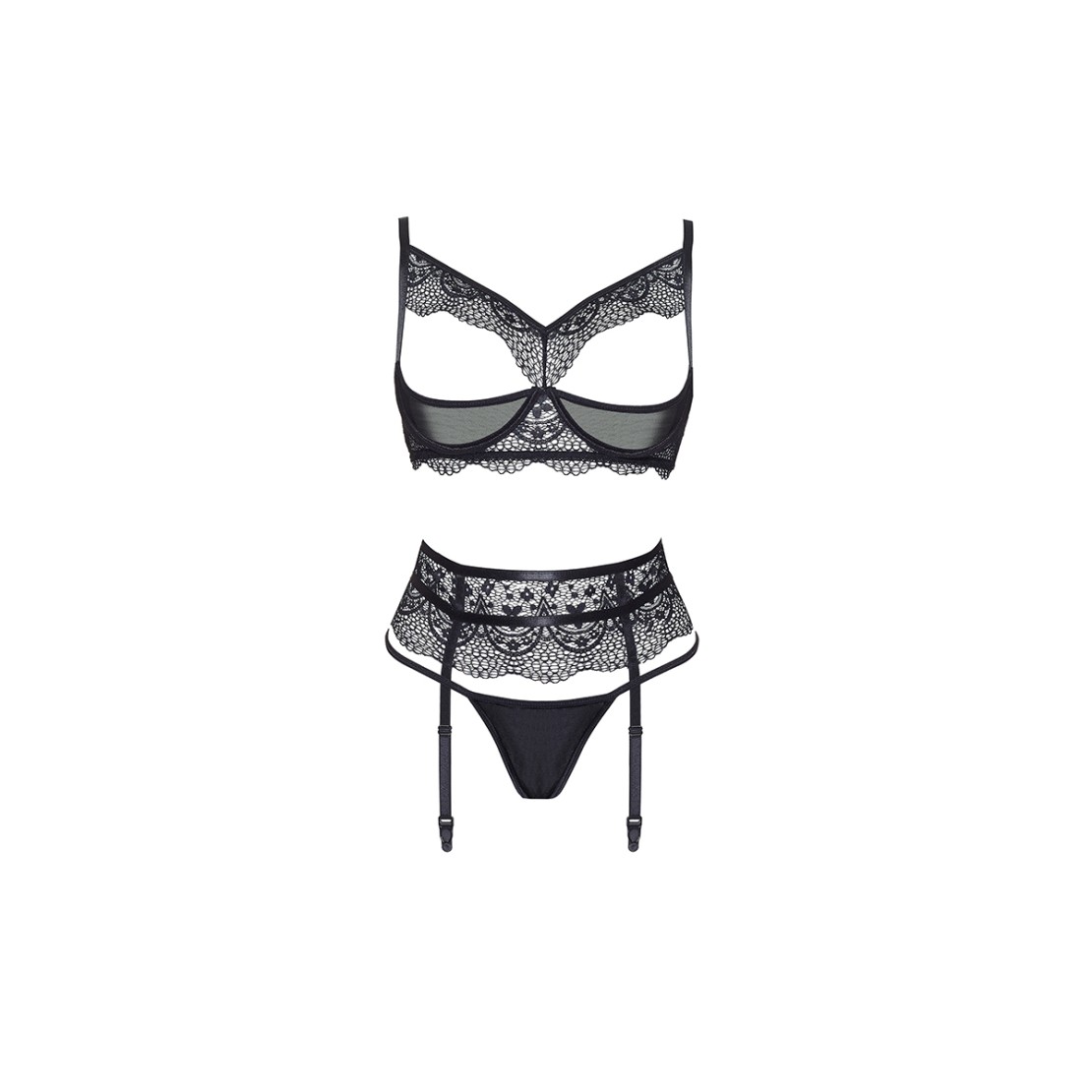 COMPLETO INTIMO CHIARA SET 3 PEZZI SEXY PER...
