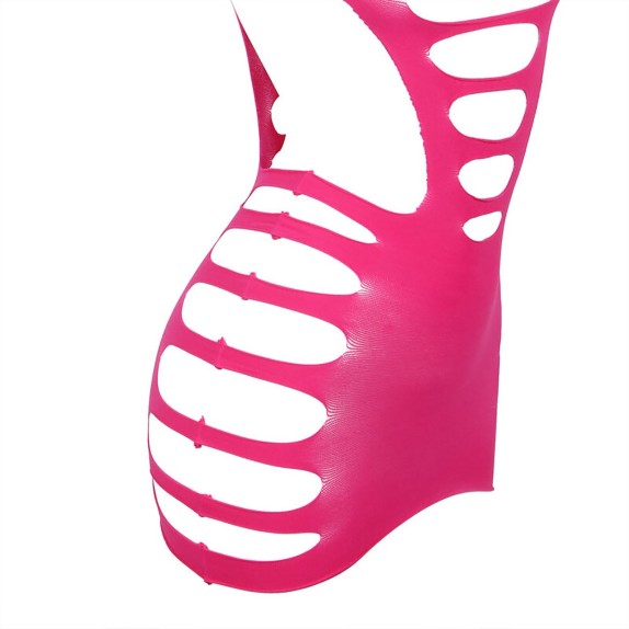copy of MINI ABITO SEXY PER DONNA ROSA CON INTAGLI A MANICA LUNGA