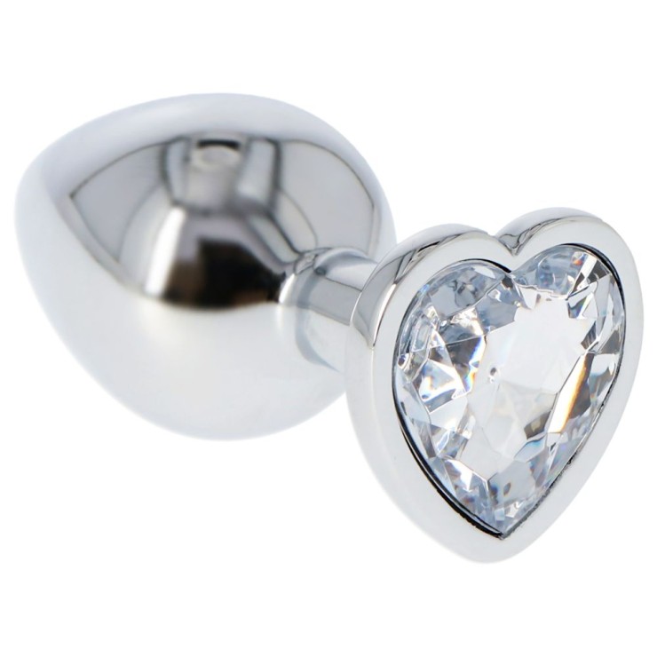 PLUG ANALE IN METALLO CON GIOIELLO A FORMA DI CUORE ROSA... 2