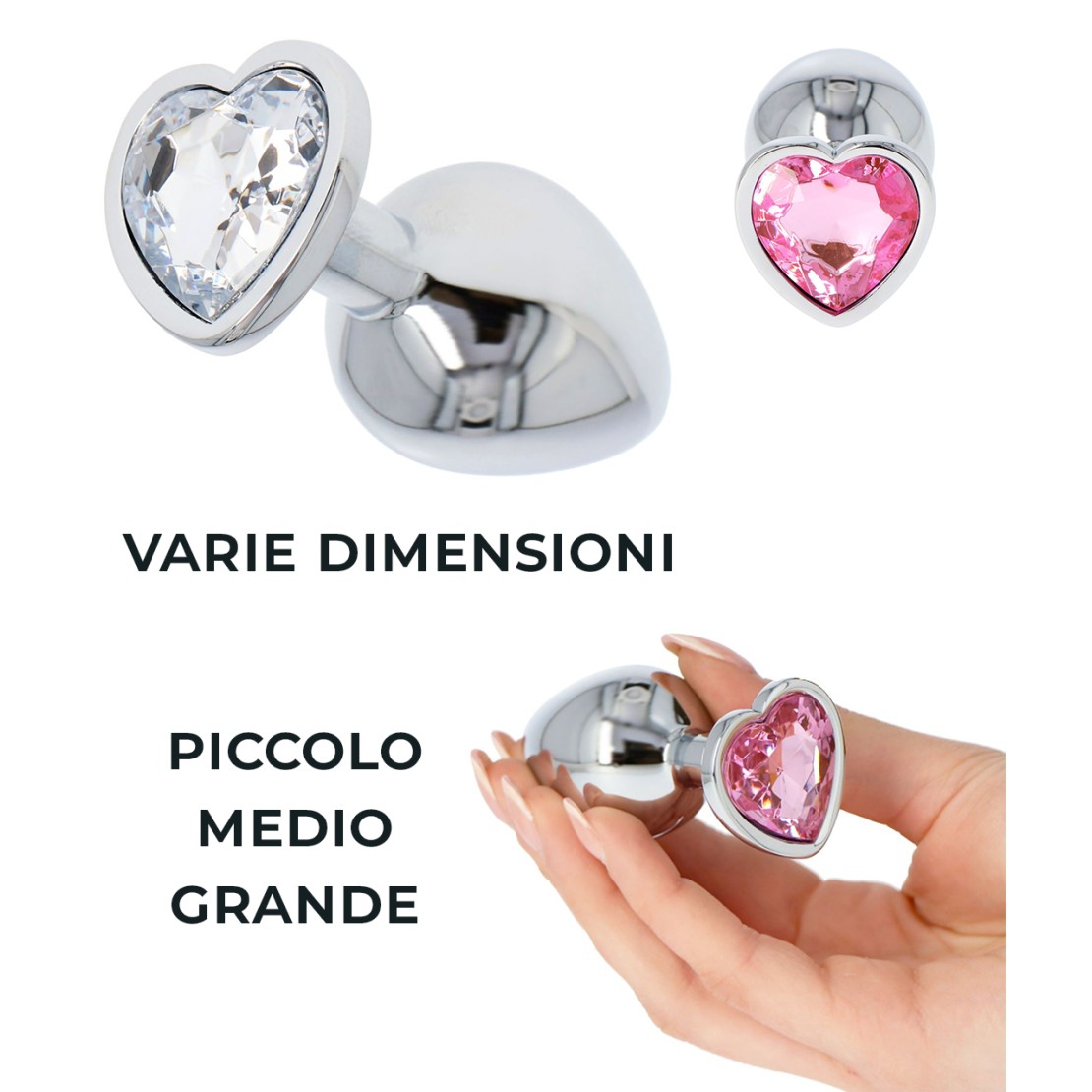 PLUG ANALE IN METALLO CON GIOIELLO A FORMA DI...