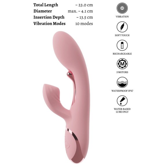 VIBRATORE RABBIT AVENOR CON STIMOLAZIONE PUNTO G E TASTO CLIMAX