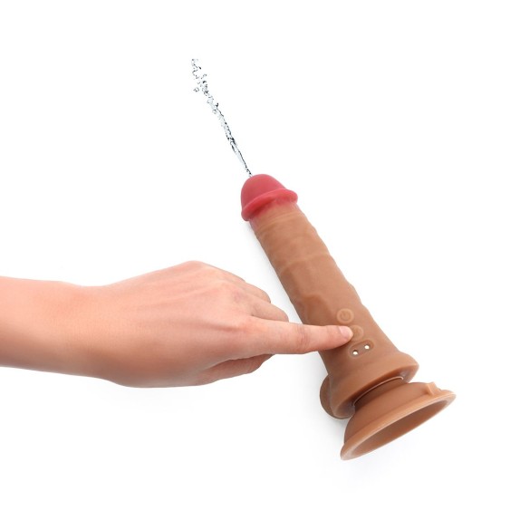 DILDO REALISTICO VIBRANTE USB CHE SPRUZZA CON TELECOMANDO