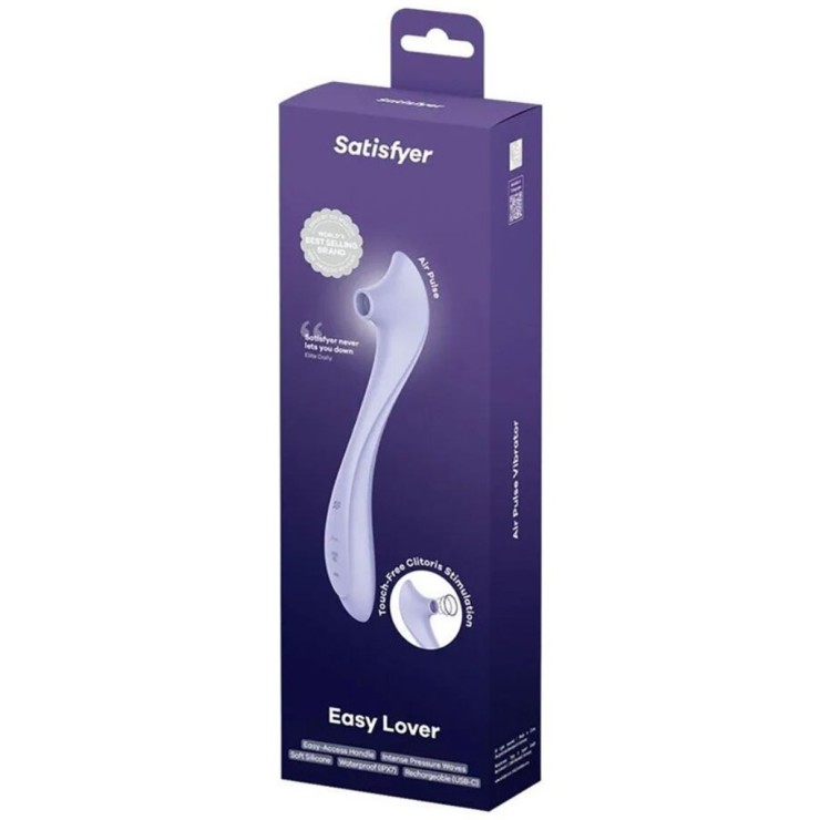 STIMOLATORE CLITORIDEO EASY LOVER CON SUZIONE E...