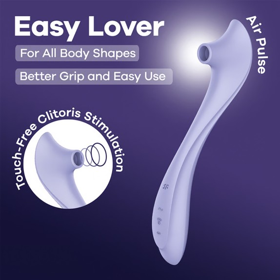 STIMOLATORE CLITORIDEO EASY LOVER CON SUZIONE E VIBRAZIONE SATISFYER