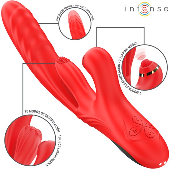 VIBRATORE RABBIT ROSALIA CON MOVIMENTO A SPINTA LINGUA INTERNA E VIBRAZIONE
