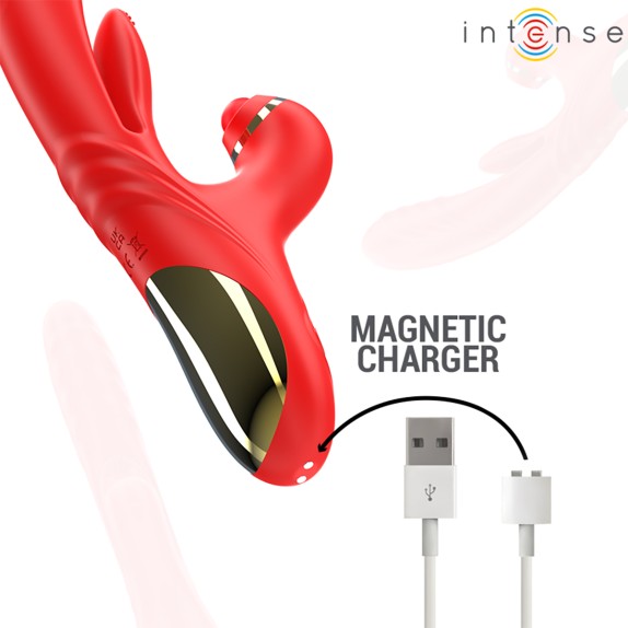 VIBRATORE RABBIT ROSALIA CON MOVIMENTO A SPINTA LINGUA INTERNA E VIBRAZIONE
