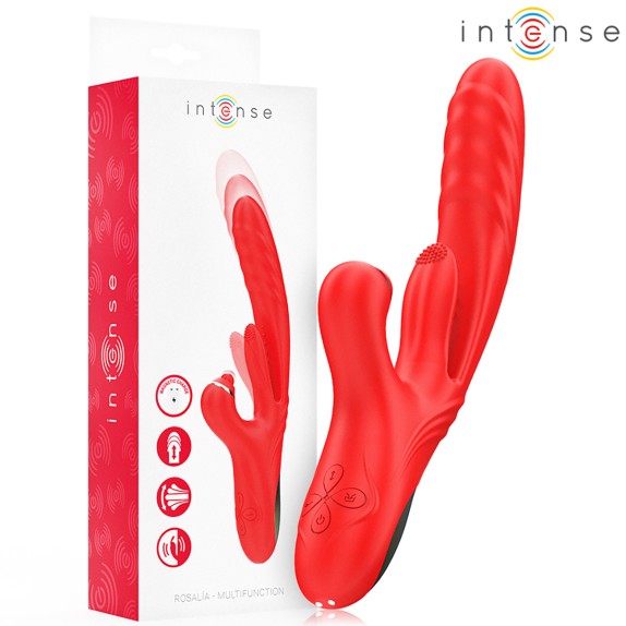 VIBRATORE RABBIT ROSALIA CON MOVIMENTO A SPINTA LINGUA INTERNA E VIBRAZIONE