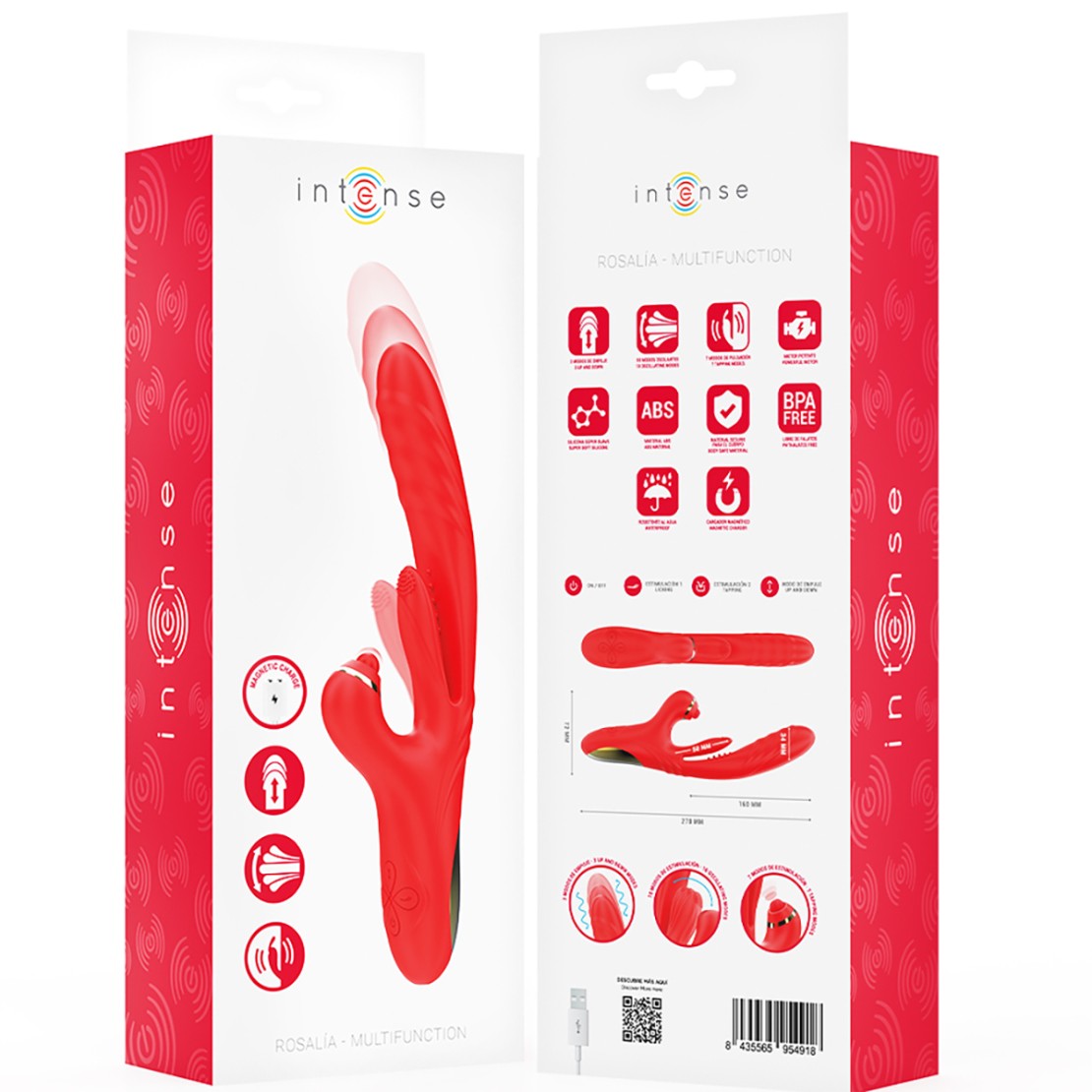VIBRATORE RABBIT ROSALIA CON MOVIMENTO A SPINTA...