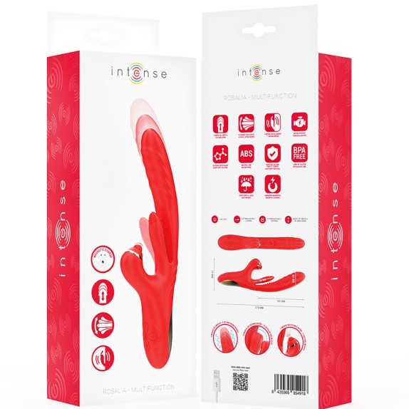 VIBRATORE RABBIT ROSALIA CON MOVIMENTO A SPINTA LINGUA INTERNA E VIBRAZIONE