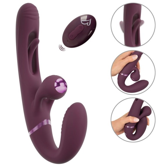 STRAPLESS CON LINGUA INTERNA E STIMOLATORE CLITORIDEO WIRELESS