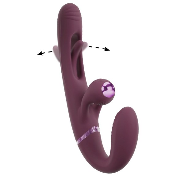 STRAPLESS CON LINGUA INTERNA E STIMOLATORE CLITORIDEO WIRELESS