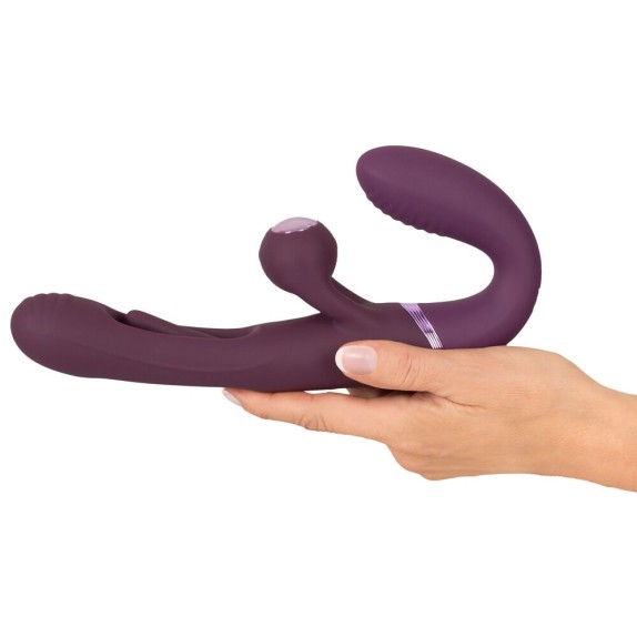 STRAPLESS CON LINGUA INTERNA E STIMOLATORE CLITORIDEO WIRELESS