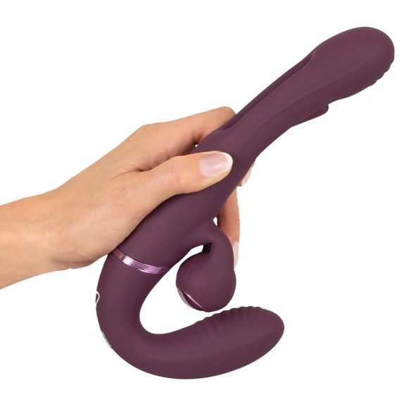 STRAPLESS CON LINGUA INTERNA E STIMOLATORE CLITORIDEO WIRELESS