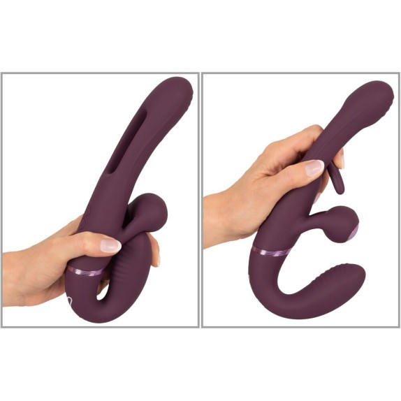 STRAPLESS CON LINGUA INTERNA E STIMOLATORE CLITORIDEO WIRELESS
