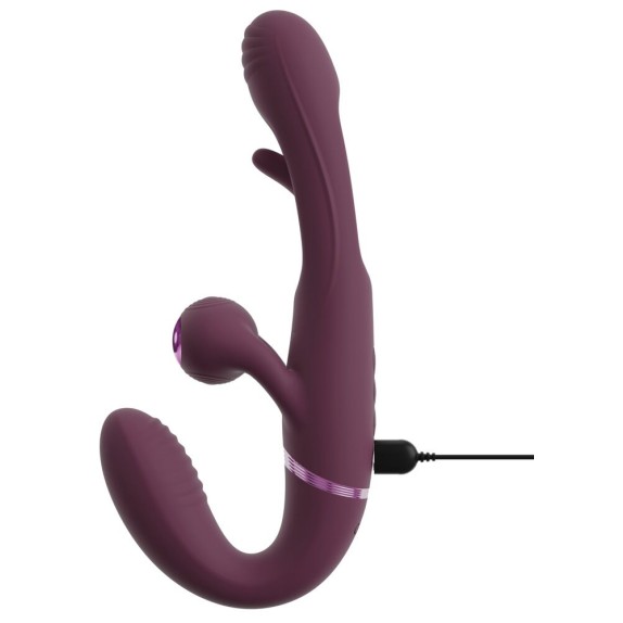 STRAPLESS CON LINGUA INTERNA E STIMOLATORE CLITORIDEO WIRELESS