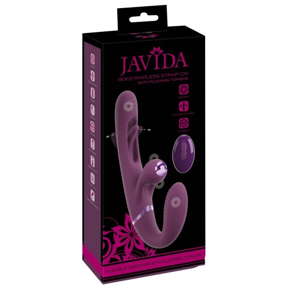 STRAPLESS CON LINGUA INTERNA E STIMOLATORE CLITORIDEO WIRELESS
