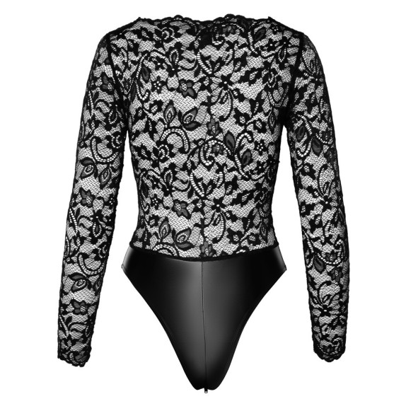 copy of BODY SEXY PER DONNA MANICA LUNGA CON EFFETTO SLIP IN SPANDEX E CERNIERA NOIR