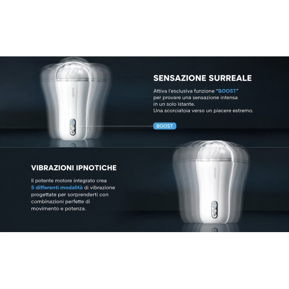 MASTURBATORE PER UOMO SVAKOM ROBIN VIBRANTE CON FUNZIONE BOOST