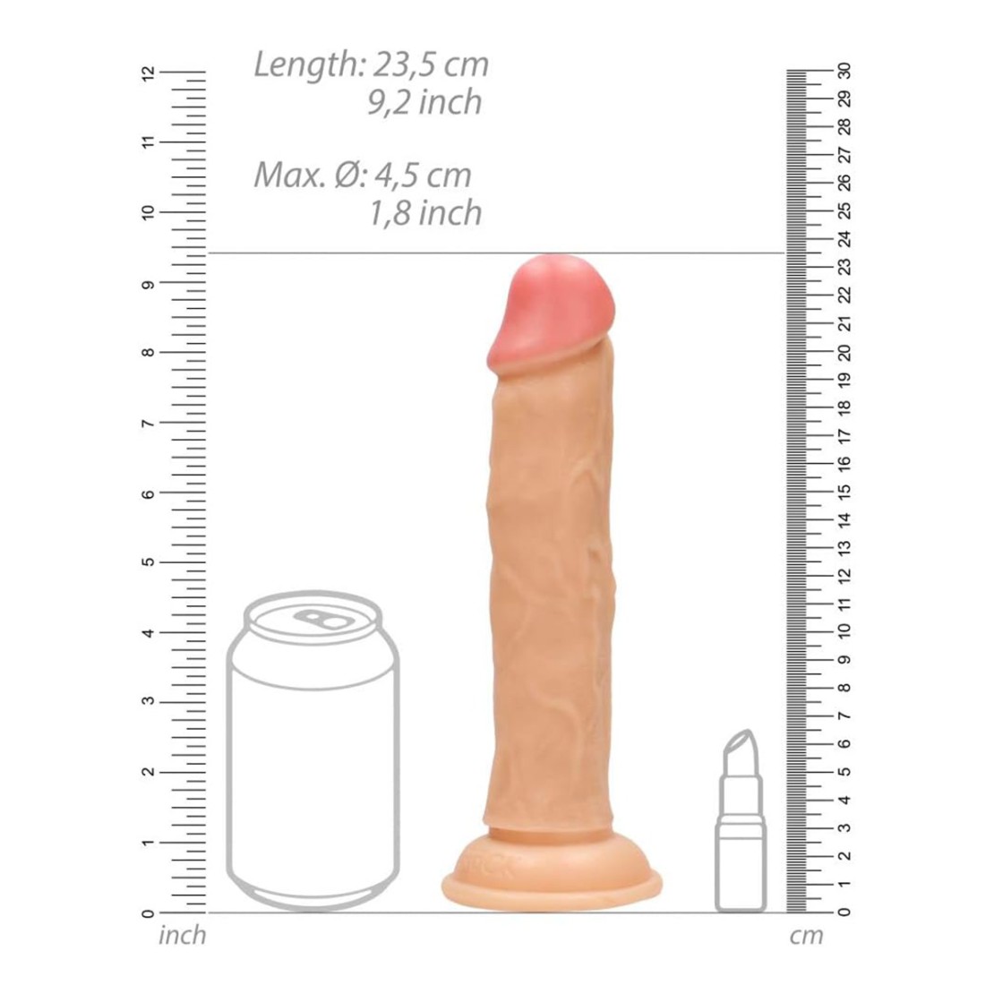 FALLO REALISTICO CON VENTOSA 23 CM