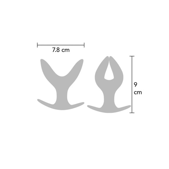 PLUG ANALE IN SILICONE CON FORMA AD ANCORA VARIE MISURE