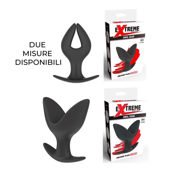 PLUG ANALE IN SILICONE CON FORMA AD ANCORA VARIE MISURE