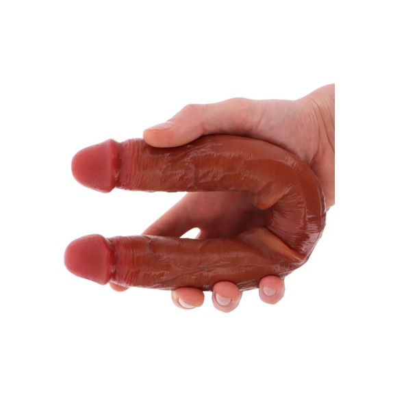 FALLO DOPPIO REALISTICO IN SILICONE CON PELLE SCORREVOLE 40 CM