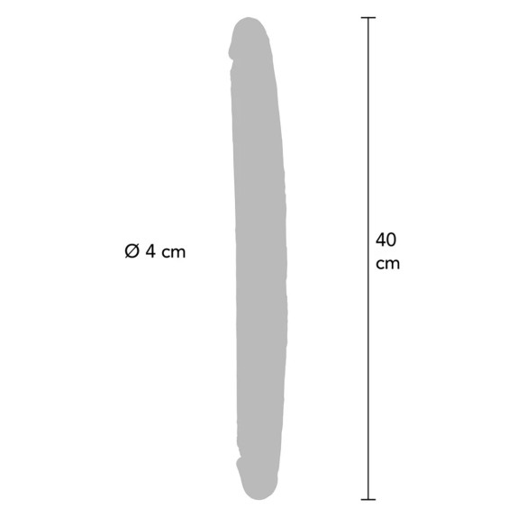 FALLO DOPPIO REALISTICO IN SILICONE CON PELLE SCORREVOLE 40 CM