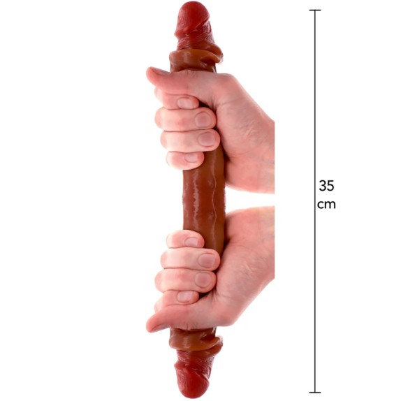 FALLO DOPPIO REALISTICO PELLE SCORREVOLE IN SILICONE 35 CM DOUBLEDONG