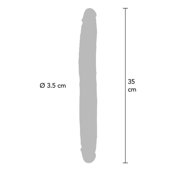 FALLO DOPPIO REALISTICO PELLE SCORREVOLE IN SILICONE 35 CM DOUBLEDONG