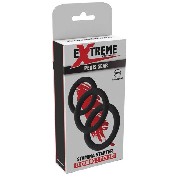KIT 3 ANELLI PER PENE IN SILICONE LIQUIDO STAMINA STARTER HIDDEN DESIRE