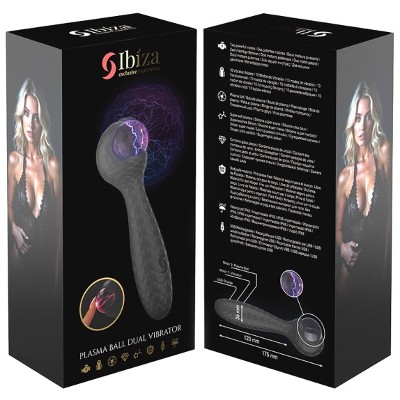 VIBRATORE DOPPIO CON SFERA AL PLASMA CHE SI RISCALDA IBIZA