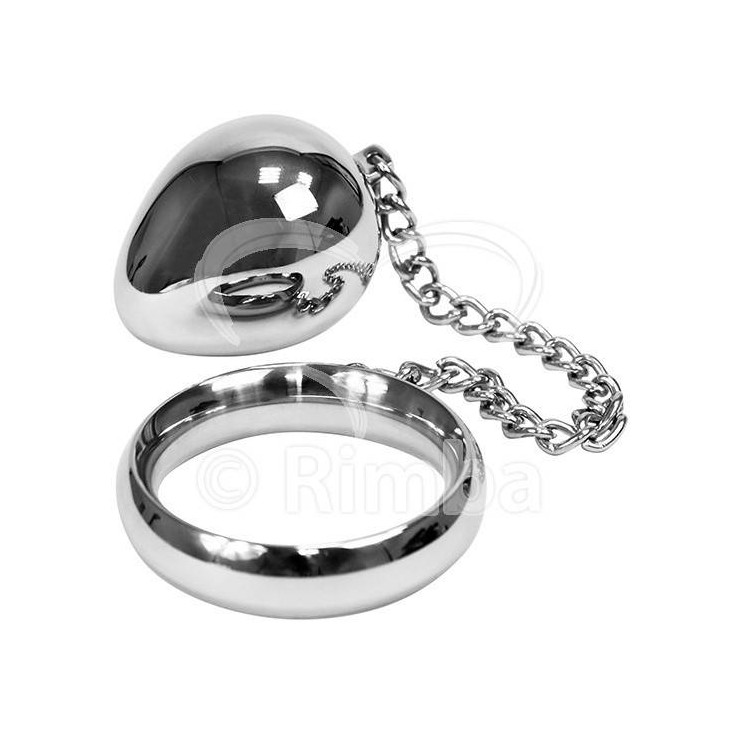 ANELLO CON UOVO ANALE PER UOMO IN METALLO      2