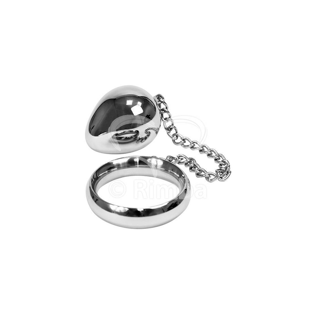 ANELLO CON UOVO ANALE PER UOMO IN METALLO     