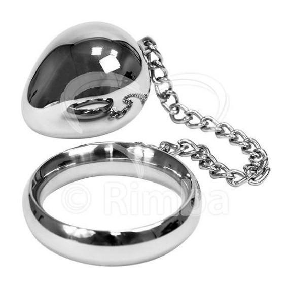 ANELLO CON UOVO ANALE PER UOMO IN METALLO     