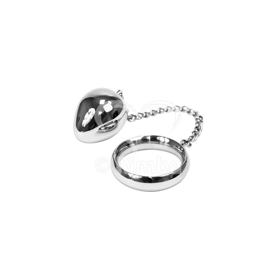 ANELLO CON UOVO ANALE PER UOMO IN METALLO     