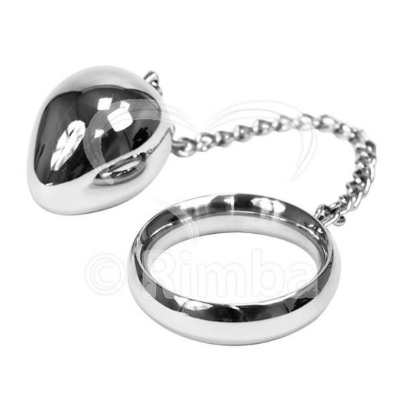 ANELLO CON UOVO ANALE PER UOMO IN METALLO     