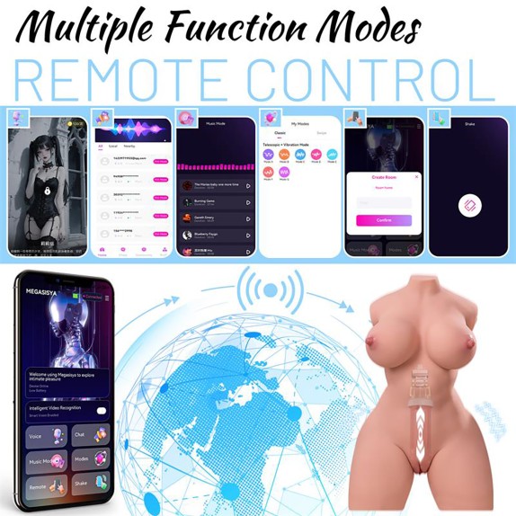 ALANNA TORSO FEMMINILE CON APP VIBRANTE E MOVIMENTO SU E GIÙ