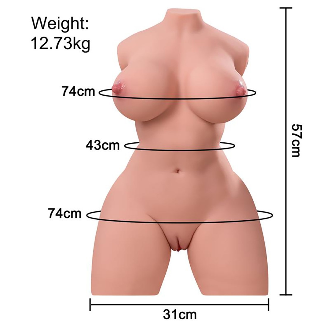 ALANNA TORSO FEMMINILE CON APP VIBRANTE E...