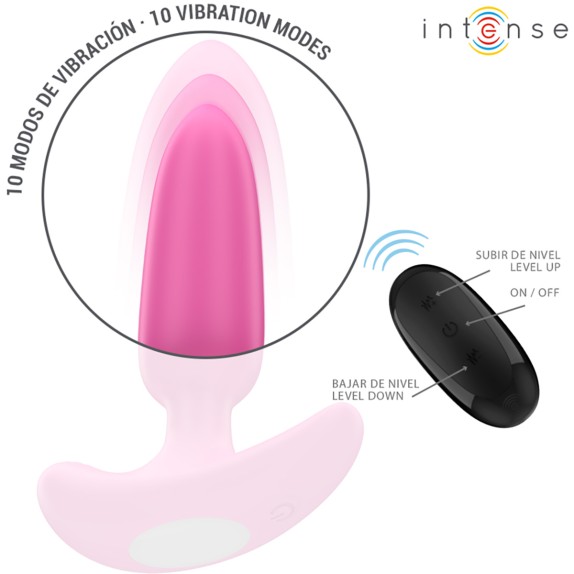 PLUG ANALE PICCOLO ROSA VIBRANTE CON TELECOMANDO ROSS INTENSE
