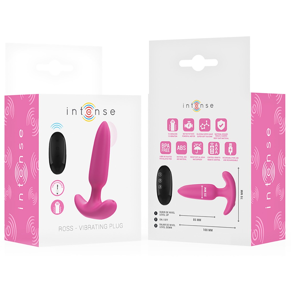 PLUG ANALE PICCOLO ROSA VIBRANTE CON...