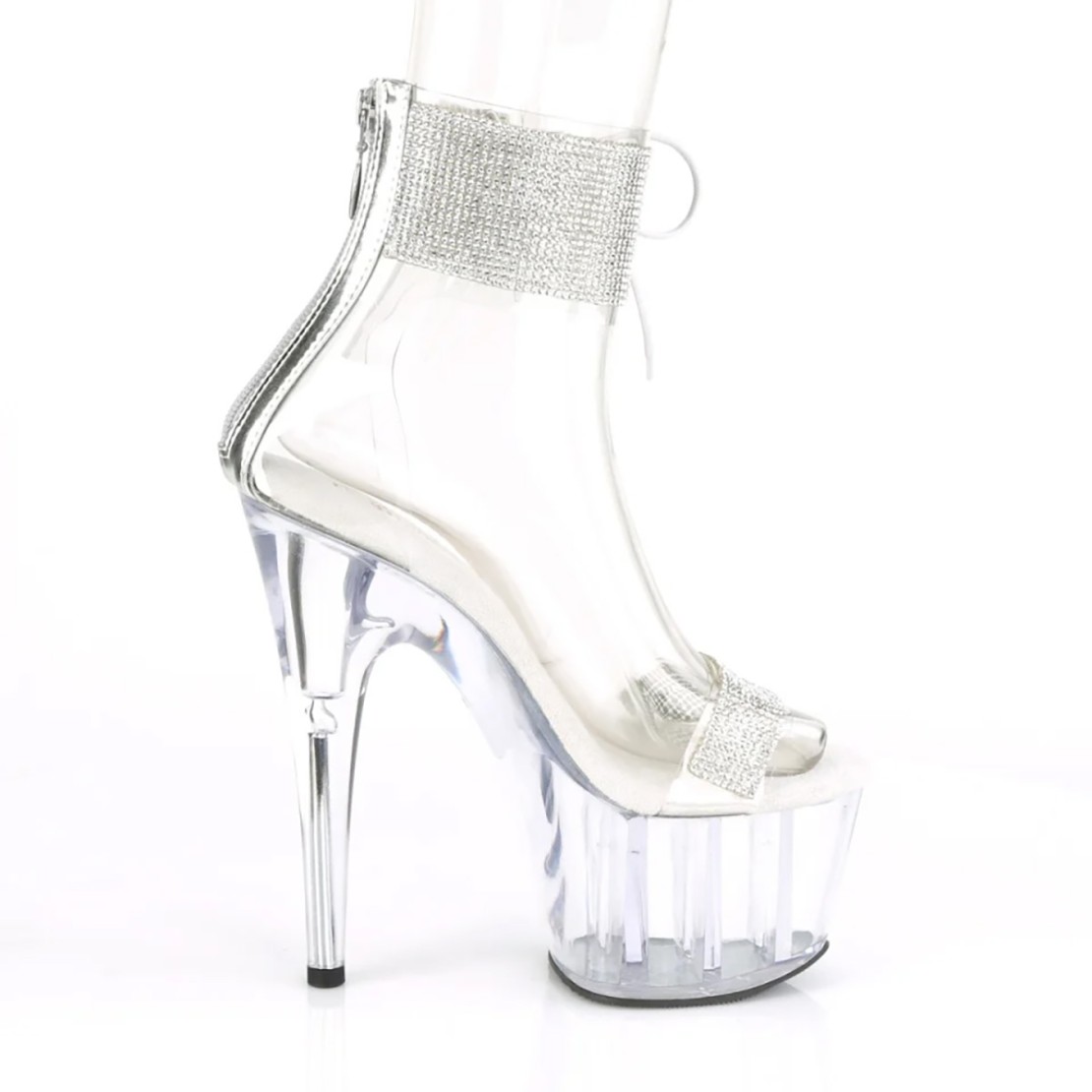 SANDALI SEXY CON CINTURINO E LACCI CON STRASS...