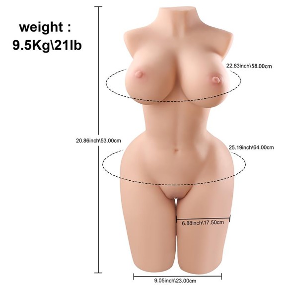 PAGE TORSO BAMBOLA REALISTICA SEXY CON ANO E VAGINA PENETRABILI XISE