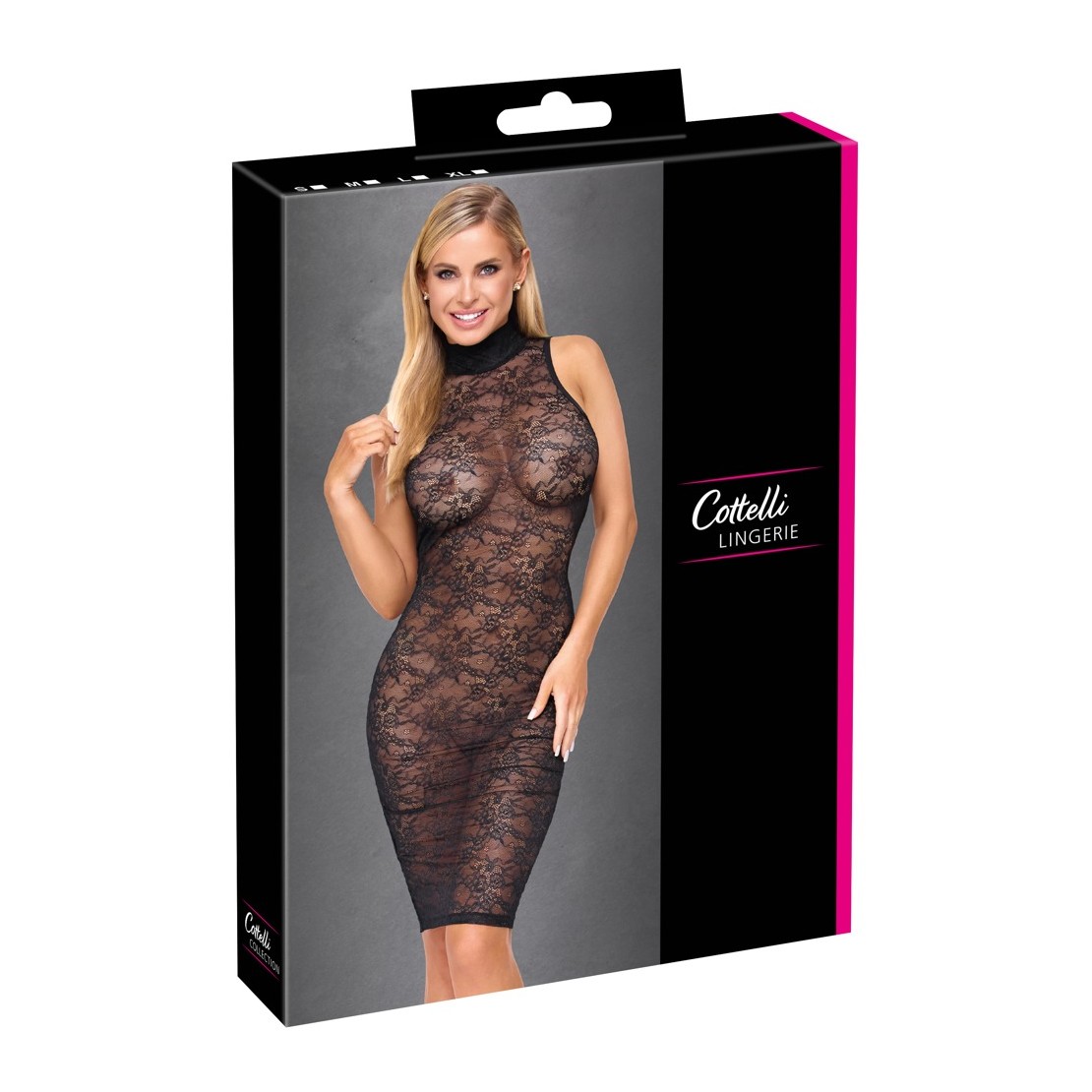 ABITO SMANICATO SEXY PER DONNA IN PIZZO SCOLLO...