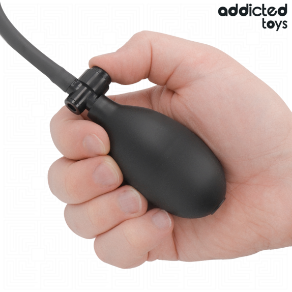 PLUG ANALE GONFIABILE CON FORMA ALLUNGATA ERGONOMICA E CON POMPETTA MANUALE